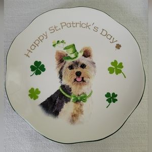 Pier 1 St. Patrick's Yorkshire Terrier dog plate